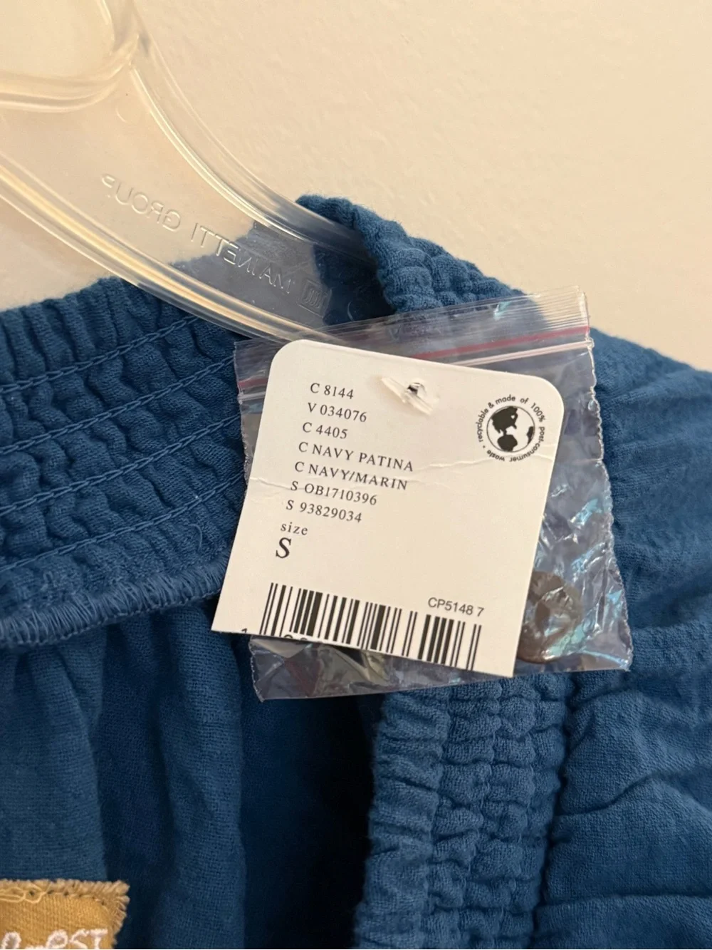 Free People For the Moment Mini Dress in Blue Navy NWT